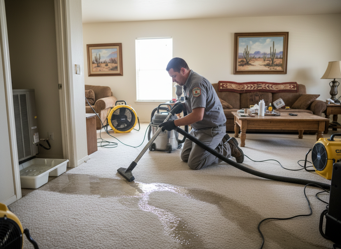 A/C Condensate Overflow Water Cleanup in Lubbock, TX